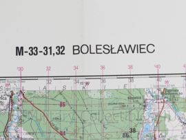 Poolse Stafkaart Boleslawiec N-33-31,32 - 1 : 100.000 - 64 x 84 cm - origineel