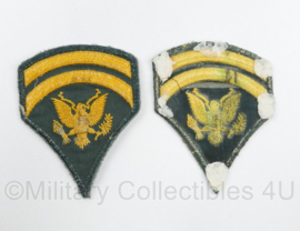 US Army "rang Specialist 6 "mouw emblemen paar  - 9,5 x 7 cm - origineel