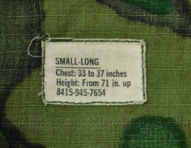 Zeldzaam USMC US Marine Corps Poplin Vietnam oorlog 1970 ERDL camo uniform - Small long - origineel