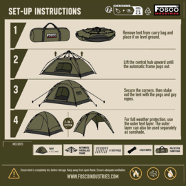 Fosco Rapid pop-up tent 3-personen