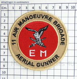 11 Air Manoeuvre Brigade Aarial Gunner embleem Luchtmobiele Brigade - met klittenband - diameter 9 cm