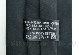 KL Nederlandse leger en KMAR stropdas met clip cliptie 50 cm - Delta Houten - zwart - 100% polyester - origineel