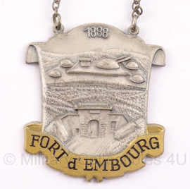 Belgische insigne Fort d' Embourg - 1888 - 9,5 x 5 cm - Origineel