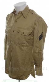 US Army Enlisted Khaki Shirt - corporal - size XS - origineel korea en vietnam oorlog