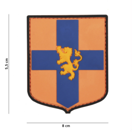 Embleem 3D PVC met klittenband Staf Inspecteur Generaal Krijgsmacht- Nederland Schild -Oranje - 8 x 5,5 cm.