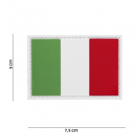 Uniform landsvlag Italie embleem 3D PVC -  klittenband - 7,5 x 5  cm
