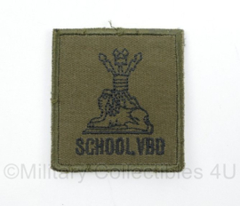 Defensie SCHOOL VBD School Verbindingsdienst borstembleem - met klittenband - 5 x 5 cm - origineel