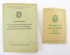 Duitse DDR documenten Gesellschaft fur sport und technik programm 1960 - afmeting 14 x 10 cm - origineel