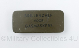 KL Nederlandse leger brillenzalf voor gasmaskers blikje - zonder inhoud - 8,5 x 4 cm - origineel