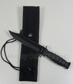 Army Survival knife met schede - zwart