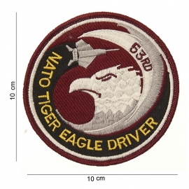 Embleem NATO tiger Eagle Driver - F16 piloten - 10 cm.
