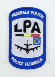Belgische Politie Police Federale Politie LPA Luchtvaartpolitie embleem - met klittenband - 9 x 5,5 cm