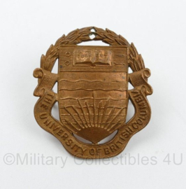Ww2 Canadian cap badge Kings Crown - The University of British Columbia -  4 x 3,5 cm -origineel