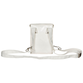 Witte documenten tas 20 x 15 x 3,5 cm met schouderriem - Origineel