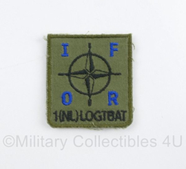 Defensie borst embleem IFOR 1 NL LOGBAT  - met klittenband - 5 x 5 cm - origineel