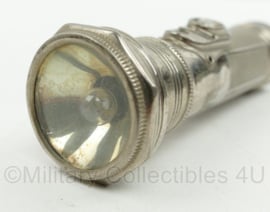 Vintage chrome zaklamp - 14 cm lang - gebruikt - origineel