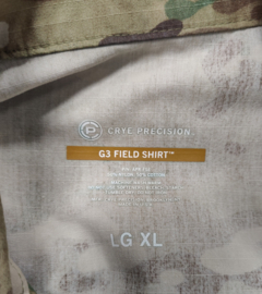 KL en US Army Multicamo G3 field shirt  merk Crye Precision - met ranglus op de borst - licht gedragen - maat Large extra Long- origineel