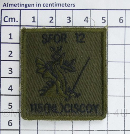 Defensie SFOR 12 115(NL)CISCoy borstembleem - met klittenband - 5 x 5 cm - origineel
