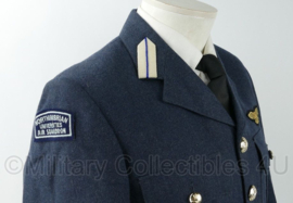 Britse RAF Royal Air Force Uniform Man's No. 1 Dress met insignes Northumbria Universities - maat Small - gedragen - origineel