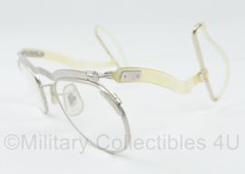 KL Nederlandse leger dienstbril Dienstfiets gasmaskerbril op sterkte met koker - licht gedragen - origineel