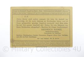 WO2 Duitse Postkarte van een Postzegelverkoper aan een klant of hij nog postzegels wil - 15 x 10,5 cm - origineel