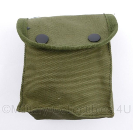 Belt pouch Koppeltas canvas met 2 drukkers - 15 x 12 x 6 cm. -  GROEN