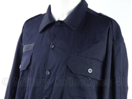 Defensie Overhemd LANGE  mouwen zonder logo Donkerblauw - NIEUW  - maat 6080/0005 - origineel