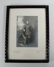 Foto in originele lijst WO1 officier- origineel