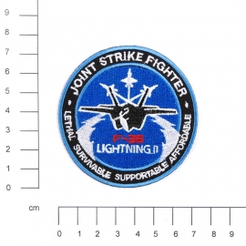 Embleem "Joint strike Fighter" - 7,5 x 7,5 cm.