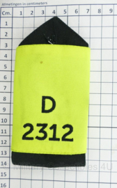 Britse politie epaulet D 2312 ENKEL - 14 x 7 cm - origineel
