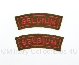 WO2 Britse leger Belgium shoulder title paar 