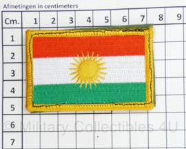 Koerdische vlag arm embleem - met klittenband - 7 x 5 cm- origineel