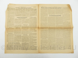 WO2 Duitse krant Frankische Tageszeitung nr. 4 6 januari 1944 - 47 x 32 cm - origineel