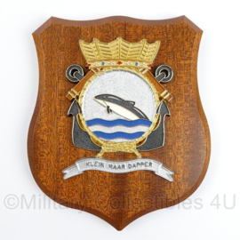 KM Koninklijke Marine Zr Ms Bruinvis wandbord in doosje - 17,5 x 15 cm. - nieuw - origineel