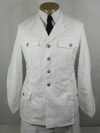 Uniform jas wit met zilveren knopen - maat Medium( borst 96-100 cm) - origineel leger