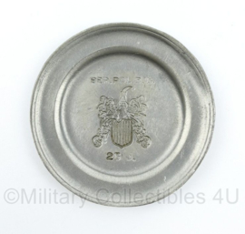 metalen wandbord van de bereden Politie 3P 25 jaar - diameter 10 cm - origineel