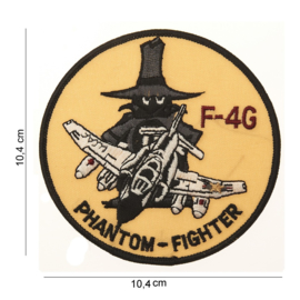 Embleem stof F-4G Phantom-Fighter - 10,4 cm. rond