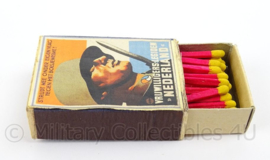 WO2 Duits luciferdoosje van echt hout - SS Freiwilligen Legion Nederland - afmeting 6 x 4 cm - replica