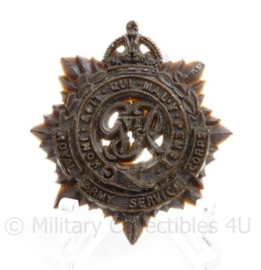 WO2 Britse pet insigne Royal Army Service Corps - mist een pin - 4,5 x 4 cm - origineel