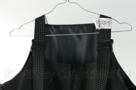 Motorbroek met bretels - zwart met reflectie strips - maat 54R - origineel