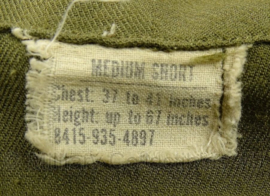 US Army Vietnam oorlog Flyers shirt Hot weather - rang Major - veel insignes - gedateerd 1971 - maat M/short - origineel