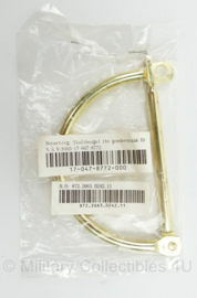 KM Koninklijke Marine plunjezak sluiting Sluitbeugel tbv goederenzak KM - messing -  nieuw in verpakking - origineel