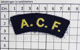 WO2 Brits paar shoulder Titles ACF Army Cadet Force - 8 x 2,5 cm - origineel