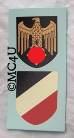 Decal paar Kriegsmarine - schild en adelaar (goud)