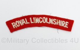 Britse leger Royal Lincolnshire shoulder title - 11,5 x 3 cm - origineel