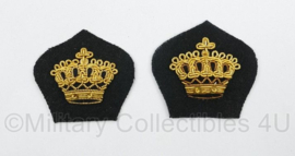 Marine insigne paar voor op de mouw  - 4 x 3,5 cm - origineel