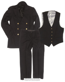 Marine mantel & gilet set - ongebruikt - maat 46-6 = small - origineel