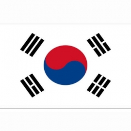 Vlag Zuid Korea - Polyester -  1 x 1,5 meter
