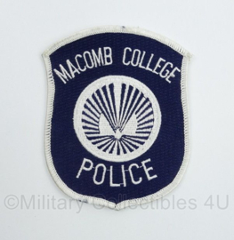 Amerikaanse Politie embleem American Macomb College Police patch - 10,5 x 8,5 cm - origineel