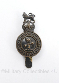WO2 Britse Royal Devon Yeomanry Artillery cap badge - King's crown - 4 x 2,5 cm - origineel
